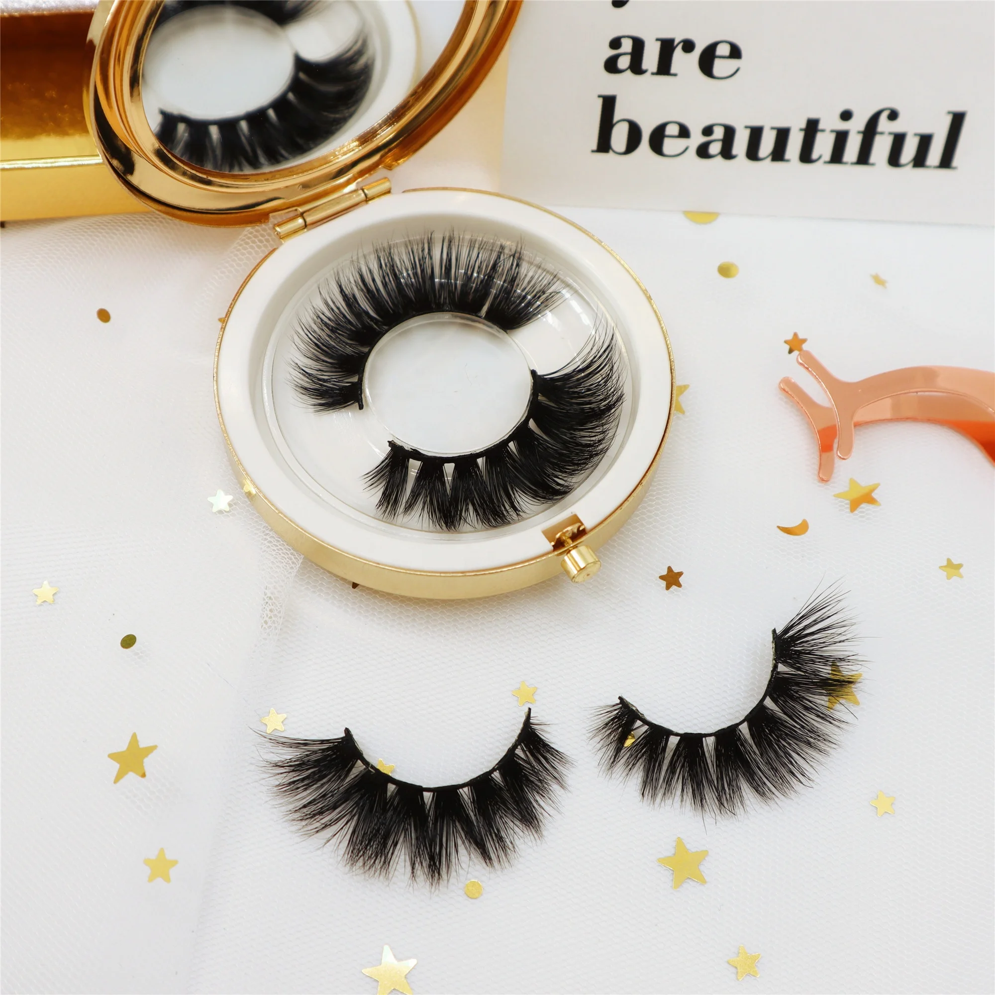 

HFT Lash 2021 Beauty Must Have Private Label Lashes 3D Wholesale Vendor Customized Boxes Eyelash, Natural black