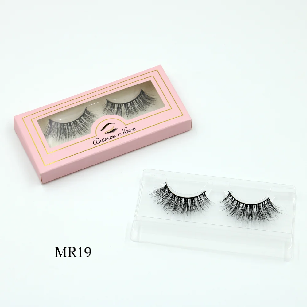 

MR19 BQUEEN Wholesale 3D Mink Lashes Strips Custom Packaging Cruelty Free 25mm Lashes Eyelashes