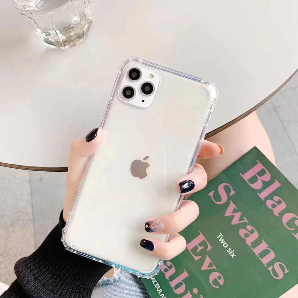 For iPhone 11 Pro Max Transparent Silicone Case Shockproof Bumper Cover For iPhone 6 7 8 Plus X XR XS MaxSoft Clear Protective