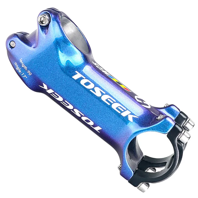 

60 80 90 100 110mm mtb bycycles mountainbike stems 28.6 31.8 mountain cycle aluminium alloy stem bike accessories for bicycle, Blue purple gradient