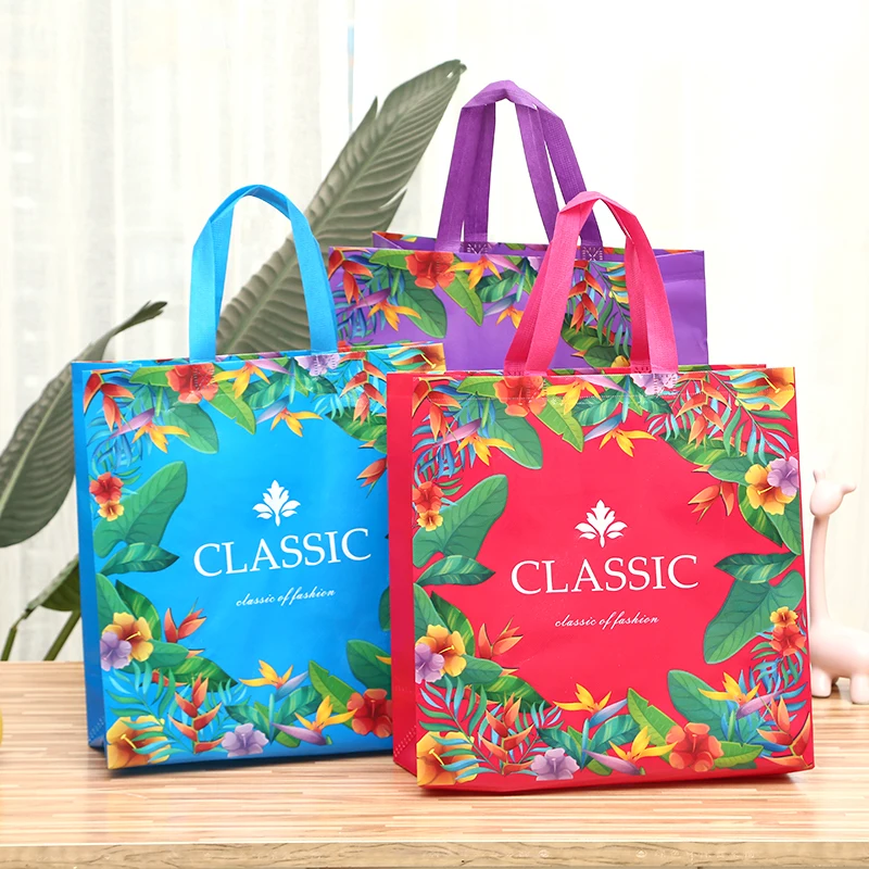 

Manufacturer Supplier 2021 New High Quality Handled Printed Non-Woven Shopping Tote Bag