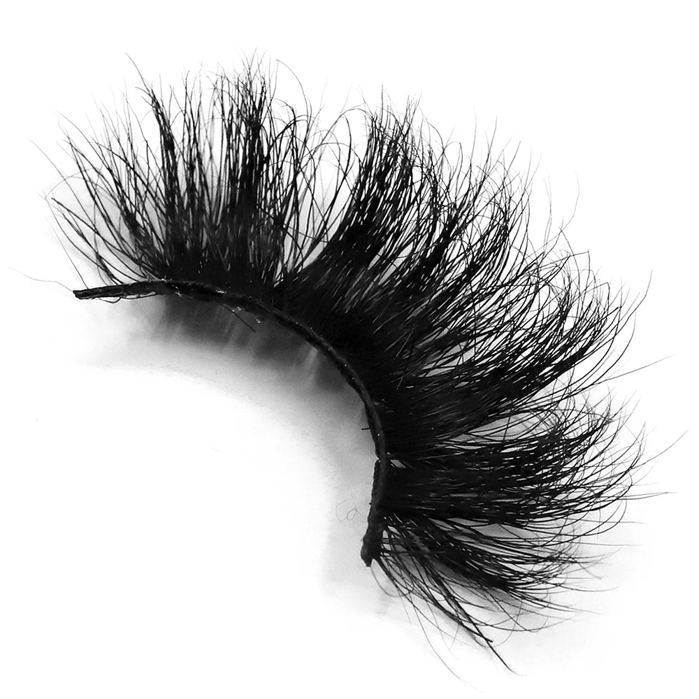 

Qingdao eyelash cosmetic mink eyelashes 25mm-30mm eyelash extension with logo, Natural black