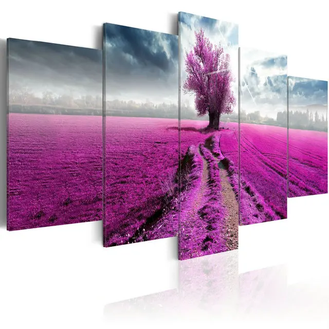 

Art Wall Picture Canvas Print Decor Tree Home Artwork 5 Panel 3D Beautiful Scenery Artist Decoration Oil Painting