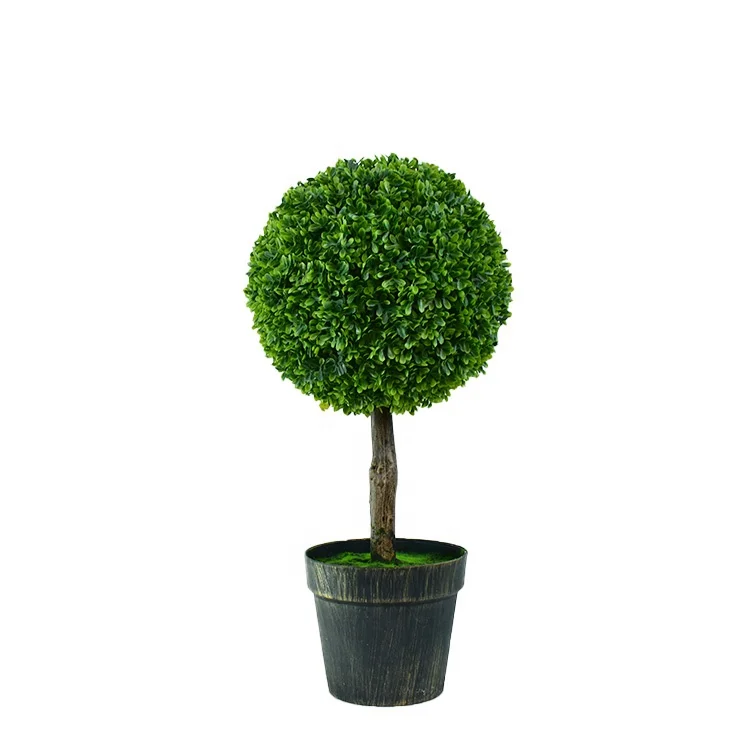

Hot sale Plant Pot Artificial Boxwood Topiary boxwood Ball Tree
