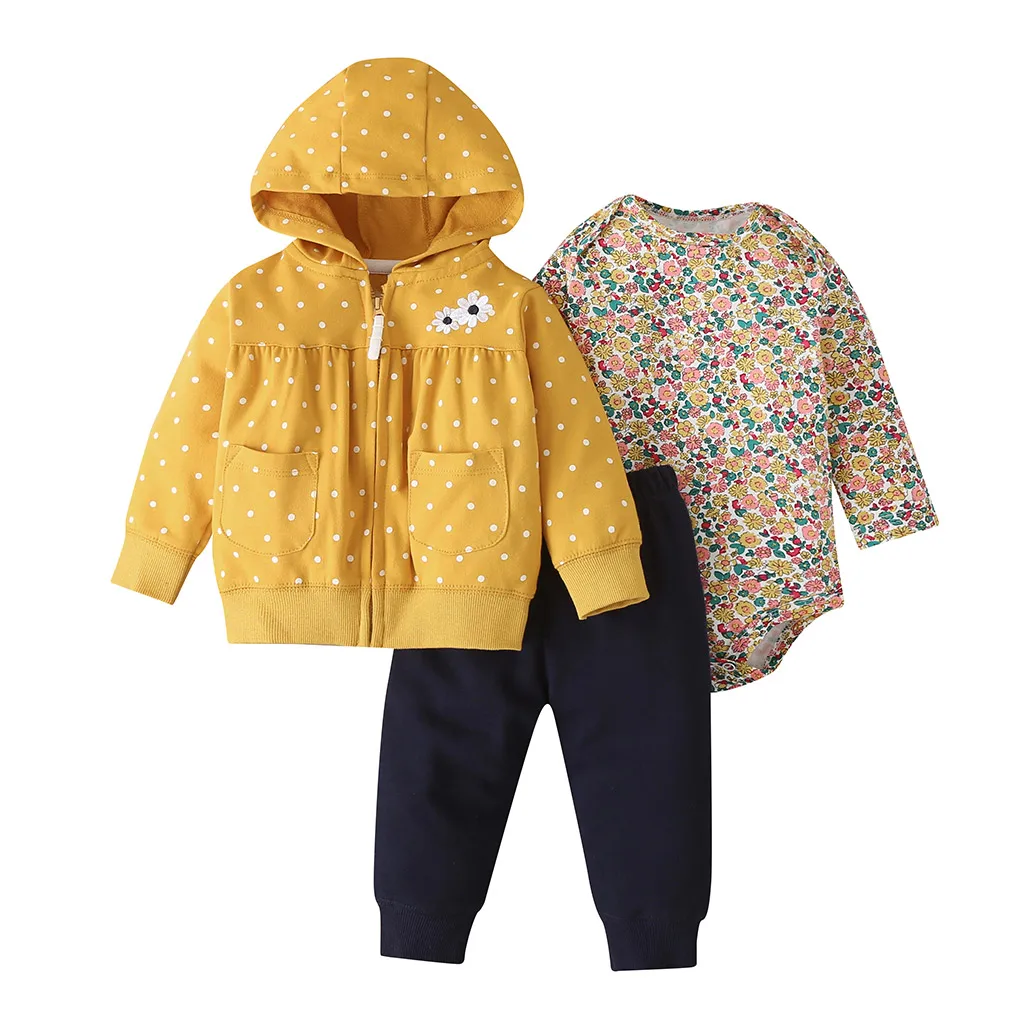 

2021 New Designs Baby Clothes Children Clothing Sets Fashion Jacket Baby Girls Boys Romper Set, As picture show