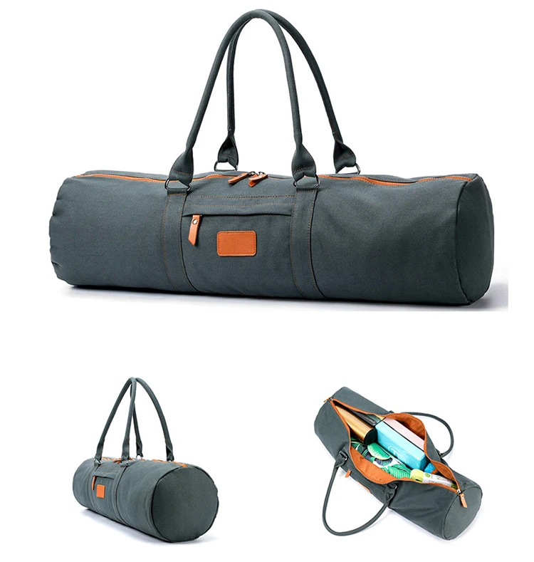 Large Canvas Women's Men's Yoga Mat Bag Exercise Yoga Mat Gym Tote