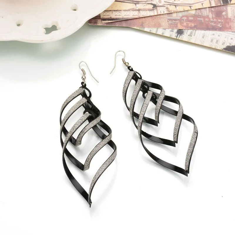 

New fashion pop rock punk personality OL spiral ear earrings jewelry wholesale manufacturers direct sales
