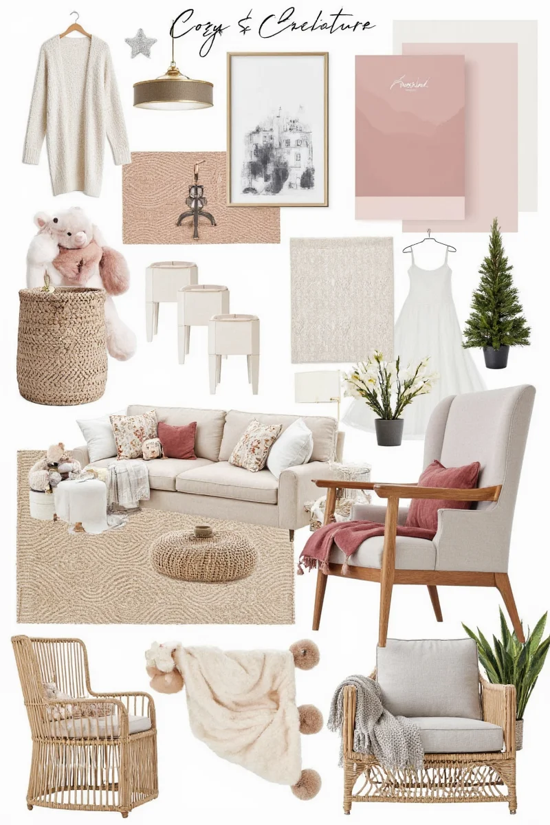 Family enjoying a cozy winter living room