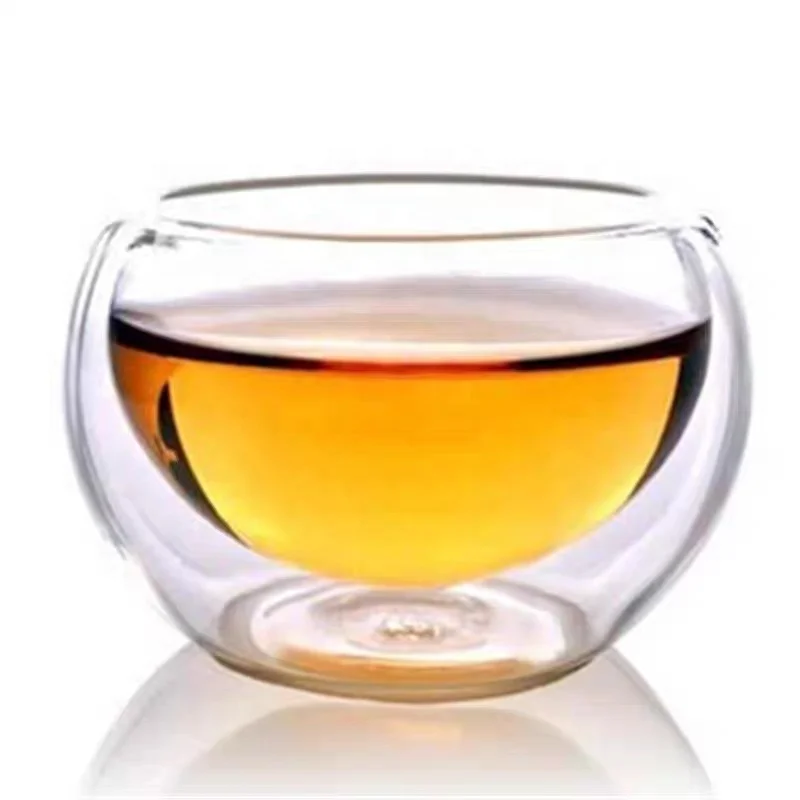 

Wholesale Handmade Double Wall Mini Glass Coffee Cup Drinks Small Tea Cups, Transparent