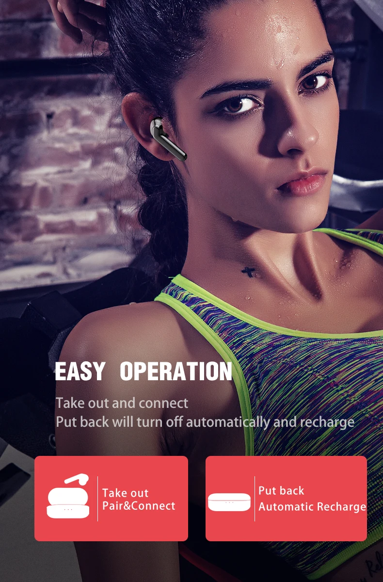 Yoobao YB-505 Wireless Earphone In-ear Headphone TWS Waterproof Noise Cancelling Whole-day Comfort - ANKUX.COM