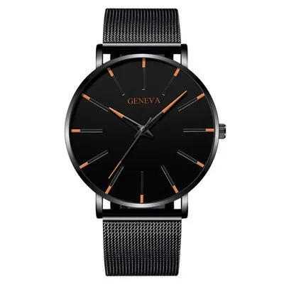 

Factory wholesale new men's GENEVA men's Roman scale mesh strap watch quartz watch