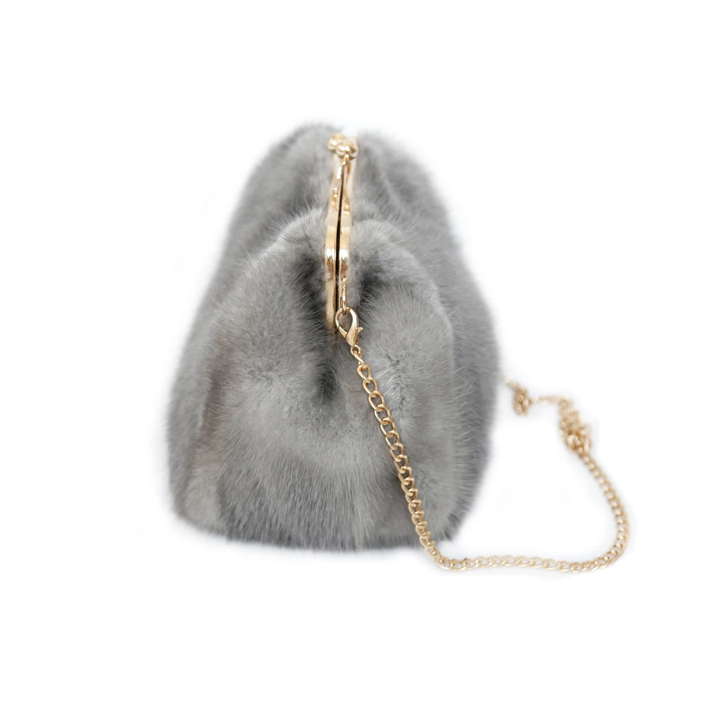 

Best supplier wholesale shoulder bag women handbags mink fur shoulder bags
