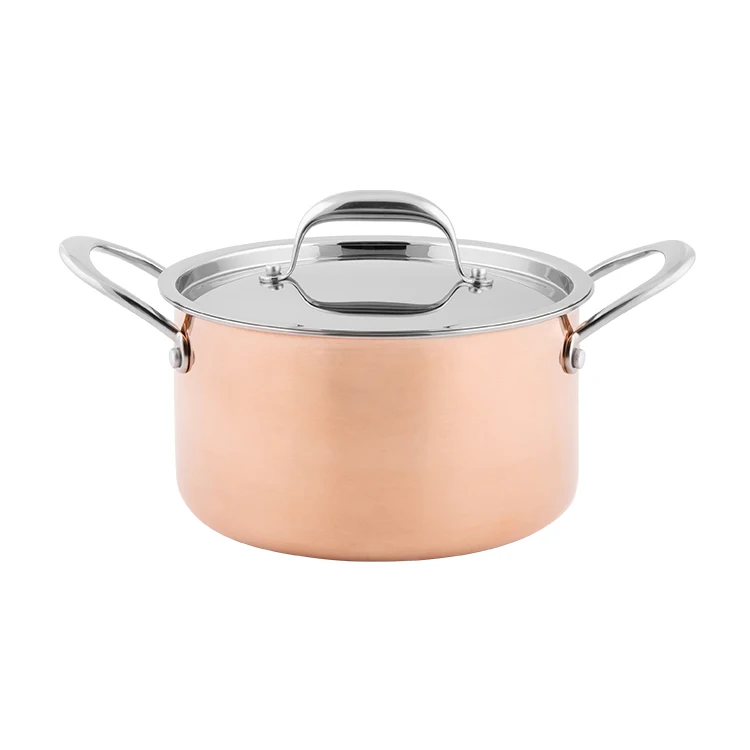 

2021 Fashion trends Stainless steel Cookware Nonstick Copper Casserole soup & stock pots