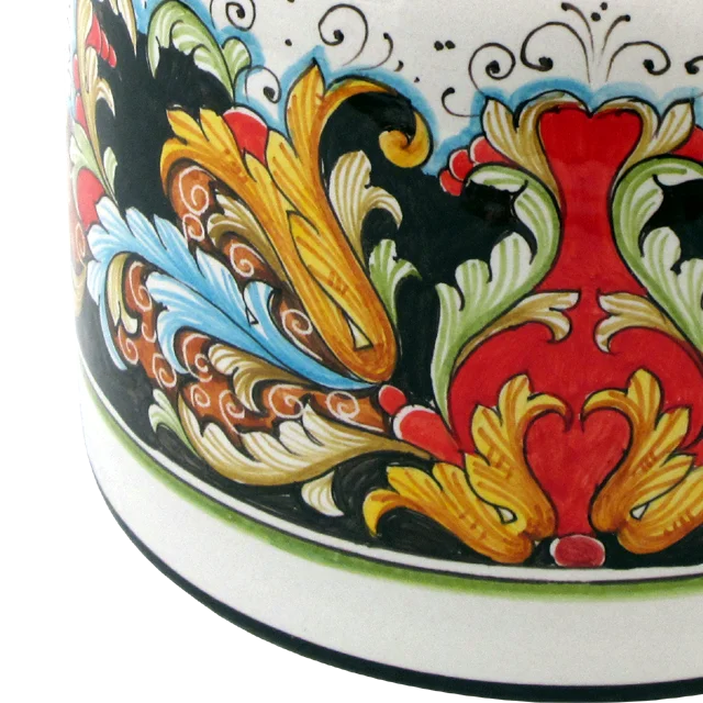 
Italian handmade pottery jar for cookies ceramic jars with lid made in Italy 