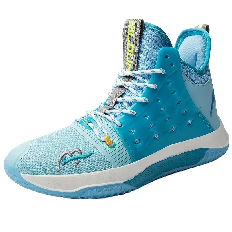 

colorful breathable upper rub sole fashion trend sport men custom basketball shoes handsome man made in china, Light blue