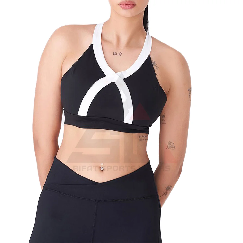 交叉with2-Piece Set弹力Blend Yoga Set