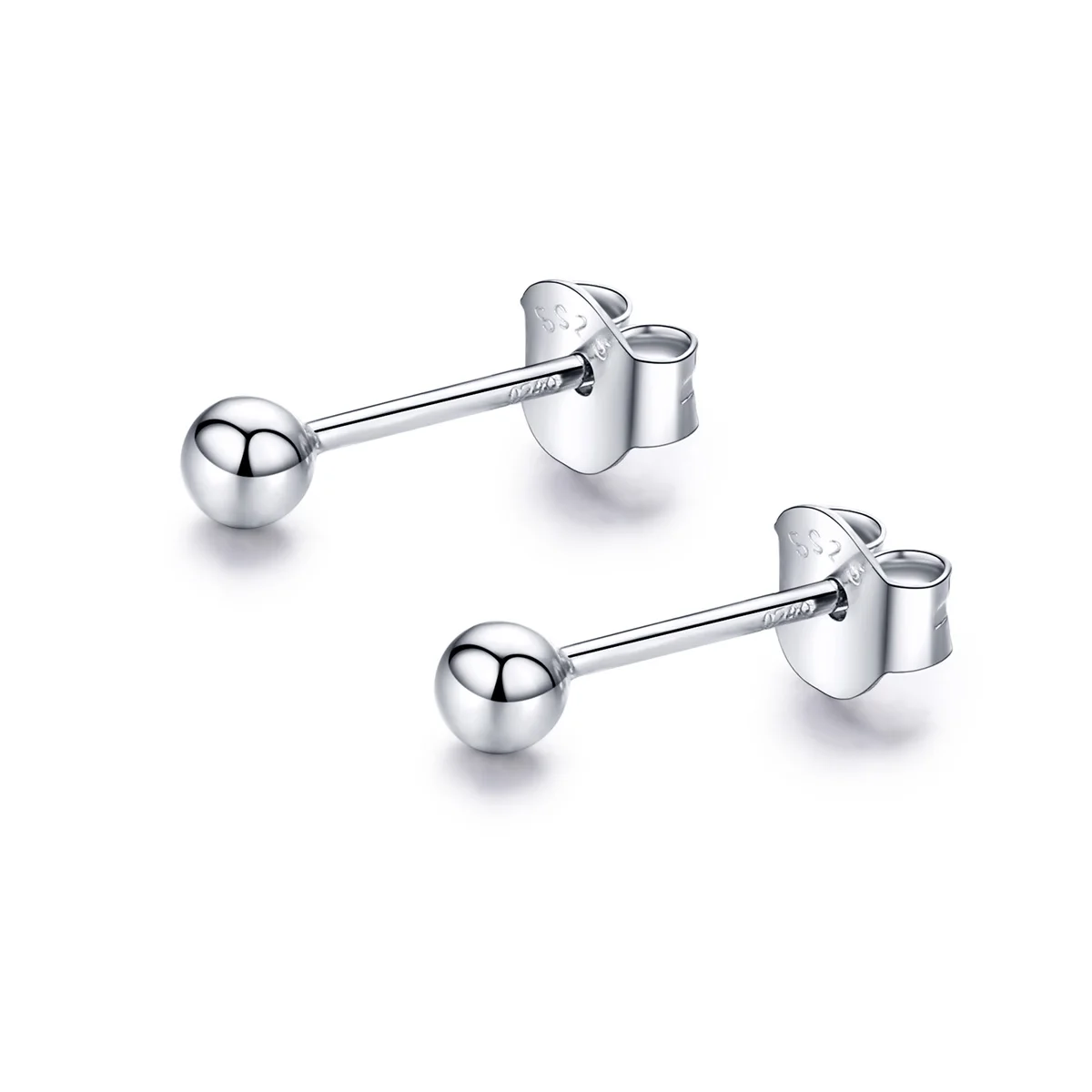 

Simple design 925 silver tiny round bead stud earring