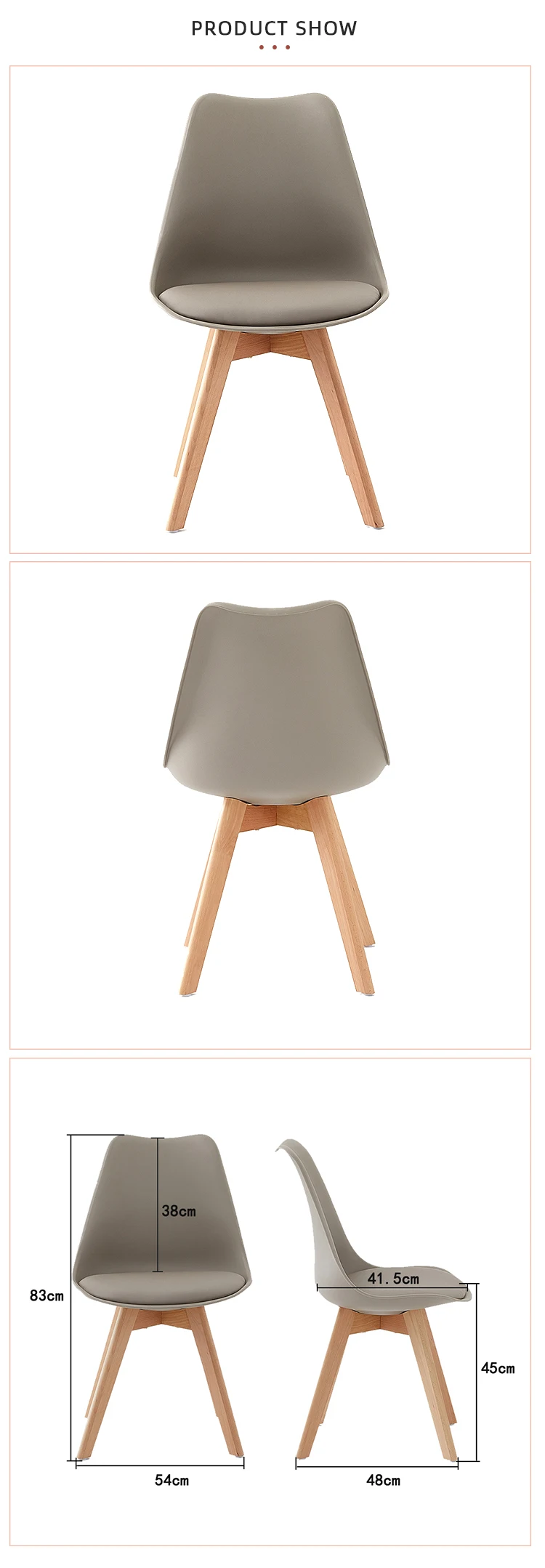 Großhandel Kunststoff Tulip Stuhl Stoff Kissen Mit Buche ...