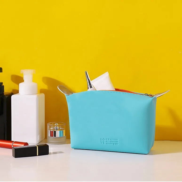 

GS004 Fashion Portable Large Capacity Makeup Bags Customize Women Cosmetic Bags, Yellow, blue, orange, pink, light blue