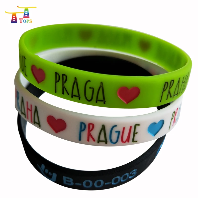 

high quality debossed ink filled engraved mixed colors silicone bracelet