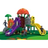 Popular children games plastic playground slide, soft playground equipment