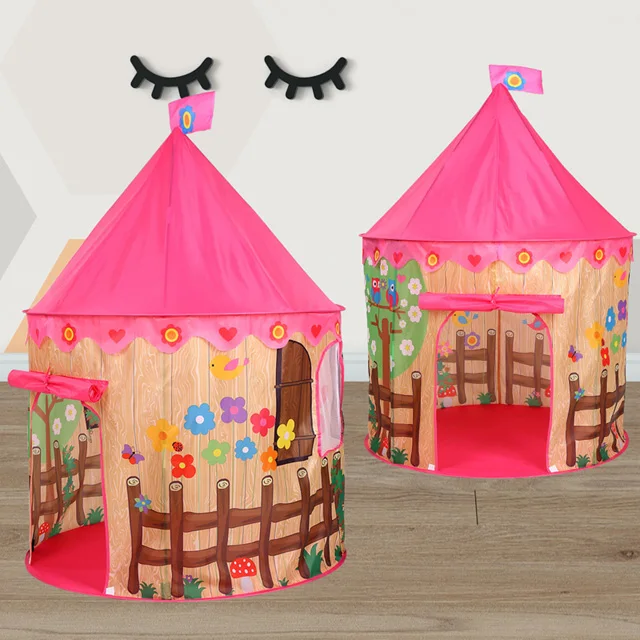 

135CM Kids Play Tent Ball Pool Tent Boy Girl Princess Castle Portable Indoor Outdoor Baby Play Tents House Hut For Kids Toys, Polychromatic