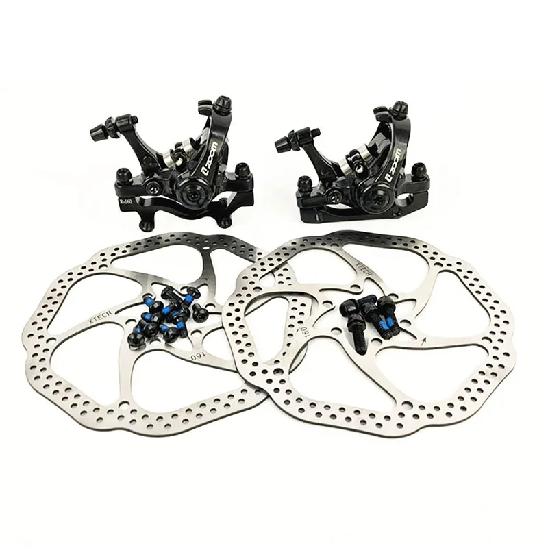 

ZOOM DB-680 bicycle disc brake mountain folding bike mechanical disc brake accessories parts rotor brake caliper, Black