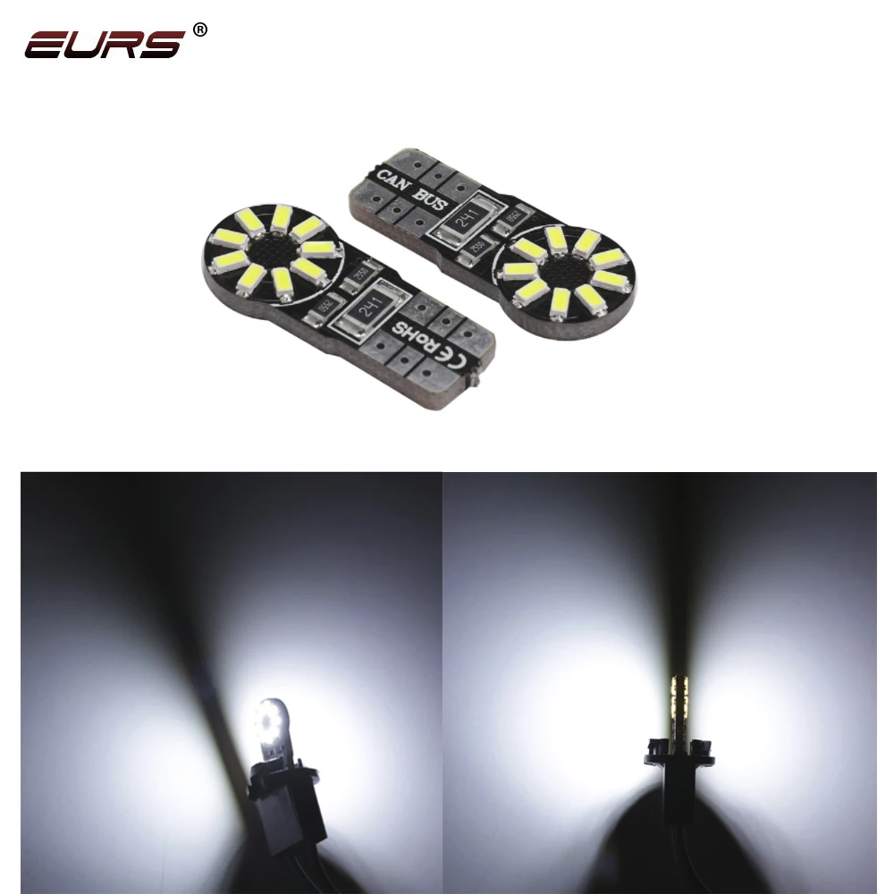 

EURS T10 W5W Car Accessories 194 168 3014 T10 18SMD canbus No Error Car Auto LED Bulb Indicator Light Parking Lamps White