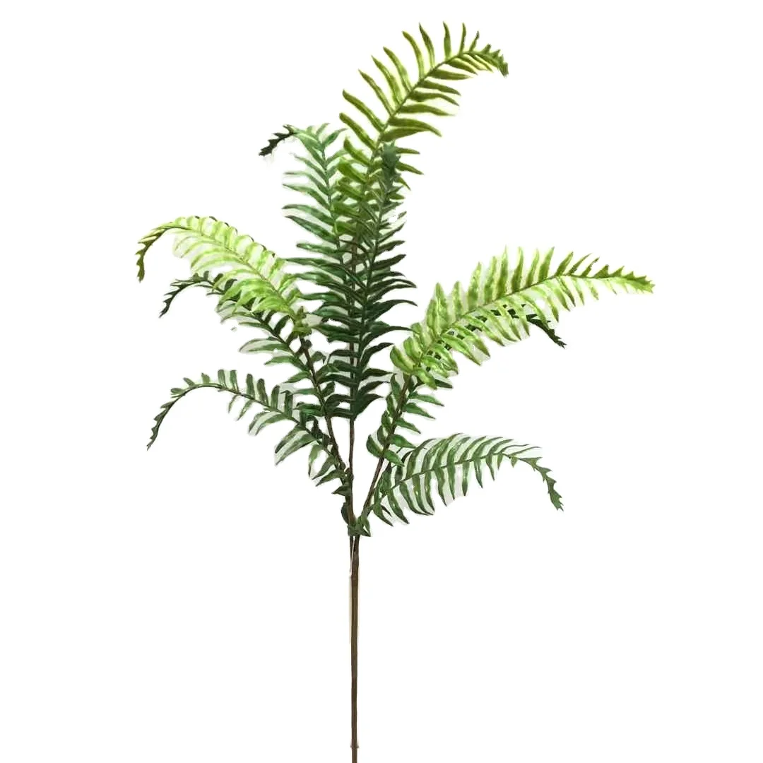 

32 inch faux green Shrubs plants leaves artificial ferns bouquet branch, Natural color