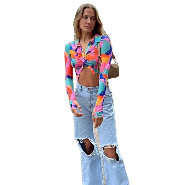 

2021 Factory New Discount Women Long Sleeve Clothing Logo Korean Sexy Evening Shirt Goth Clothing Lipsy Tshirt Casual Top