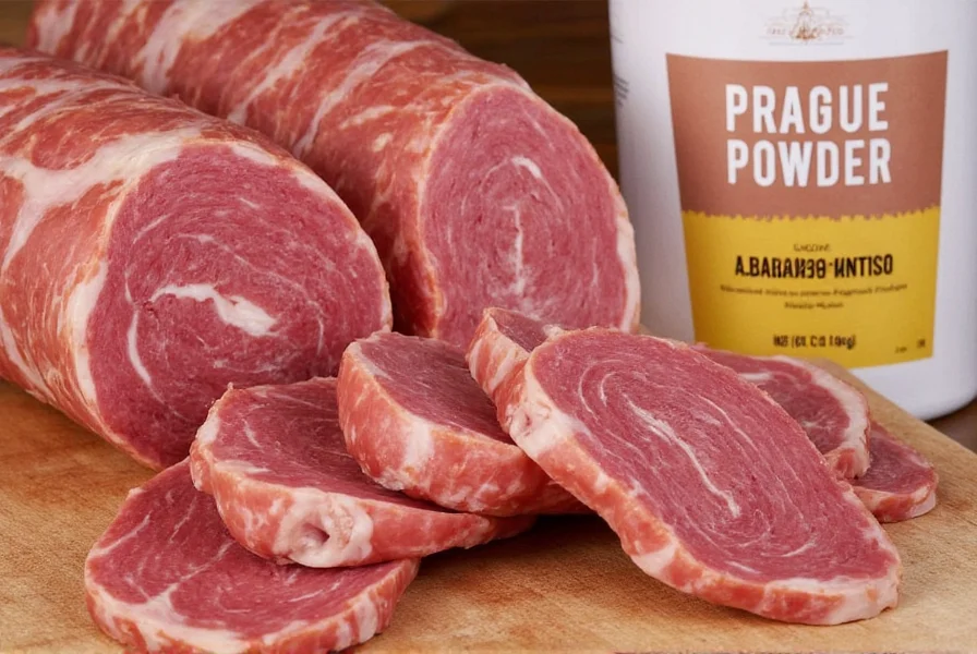 Charcuterie board with cured meats