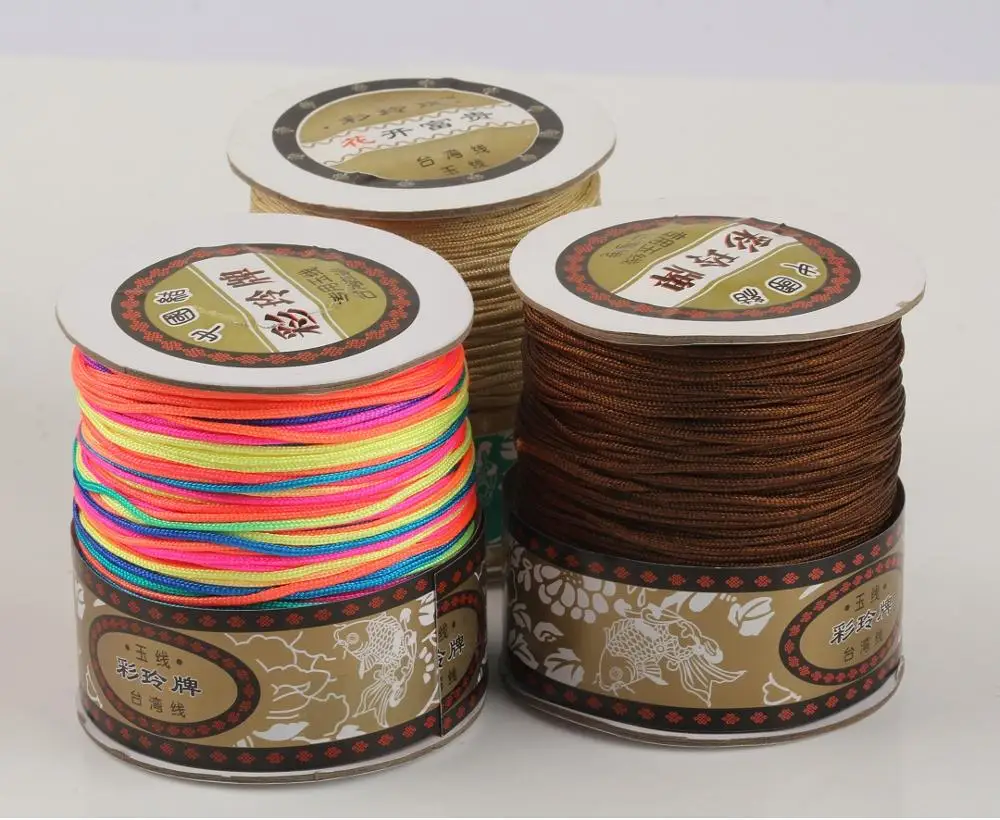 

High Quality 1.5mm Colorful Taiwan Thread Jade String Nylon Cord For DIY Jewelry Making Woven Bracelet