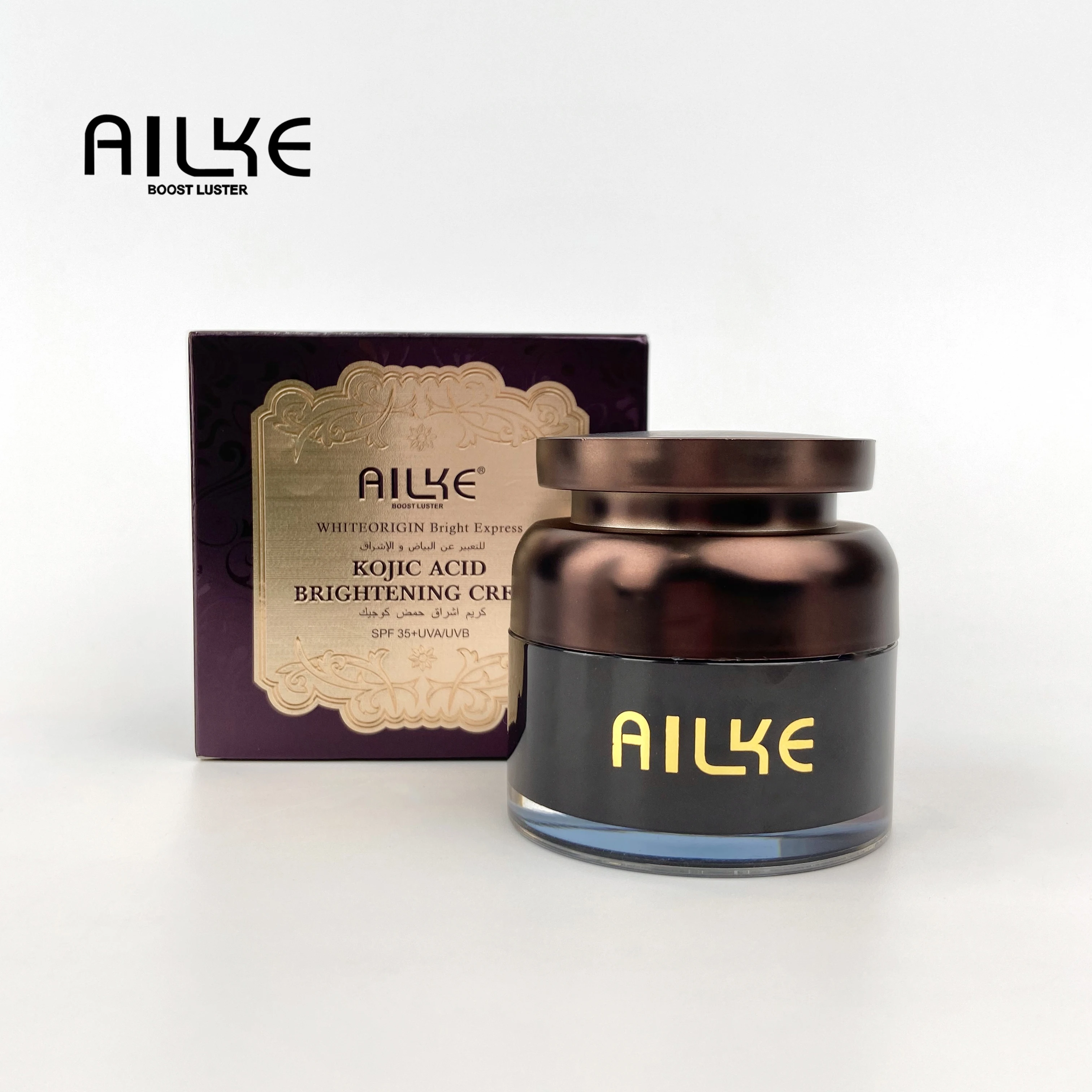 

AILKE Effective Anti freckle And Skin Whitening Face Cream Factory Cosmetics Price Kojic Acid Whitening Cream, Yellow