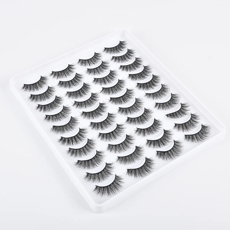 

20 Pairs False Eyelashes Natural Look, Handmade Fluffy Mixed Fake Lashes, Long Soft and Reusable Eyelash Extension for Makeup