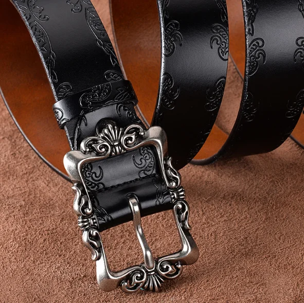 
2019 hot sales ylm Fashion Girls strap accessories Bohemian style bead belt women Wide waist decoration Korean Carved belt 
