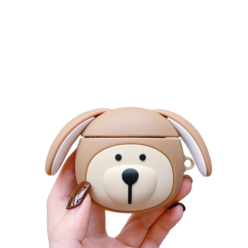 

cute bear silicone case for airpod 2 case for apple airpods case cover earphone protective covers for air pod cases 3D cover, As picture show