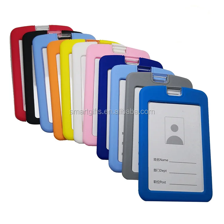 

silicone ID Badge Name Card Holder, 10 colors to choose