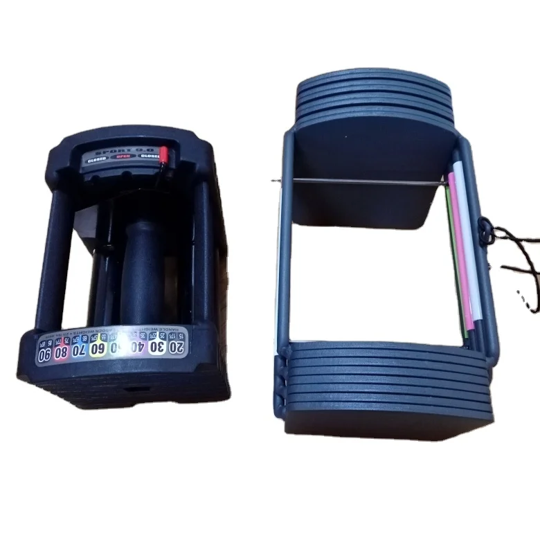 

Gym Automatic Square Adjustable Dumbbell Block Set Dumbbell Exp Square Block 50LB 90LB Dumbbell Set