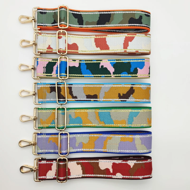 

REWIN Women Metallic Striped Bag Straps Handbag Wide Belt Shoulder Crossbody Woven Camouflage Bag Strap, 25 colors in stock