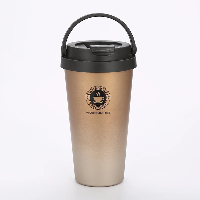 

High Quality Stainless Steel Vacuum Travel Coffee Mug With Handle