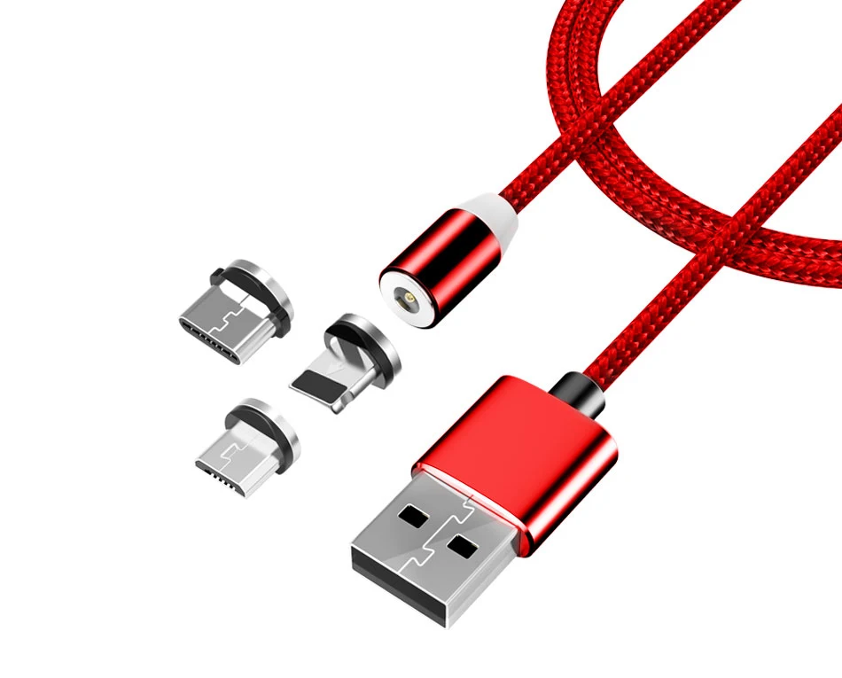 New 3plug 3 in 1 Magnetic Fast Charging Micro Usb Cable Type C Usb C Phone Data Cable charger for Samsung & Android & IOS - ANKUX.COM