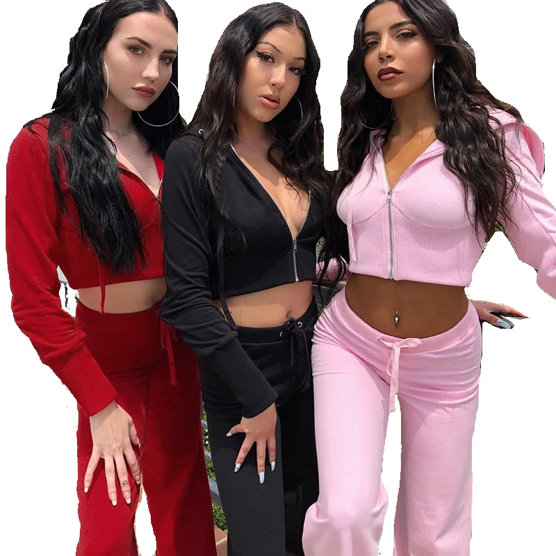 

OEM Hooded Sweatshirt Cotton Tracksuits Custom Jogging Pants Women Sweatsuit Set