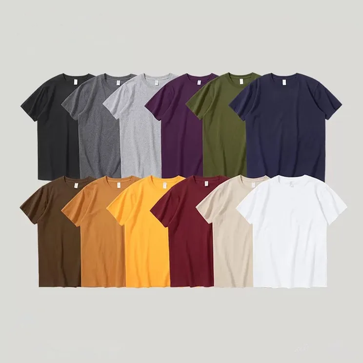 

New Basic Wholesale white mens tshirt heavy thick 100% cotton many colors black unisex t shirt