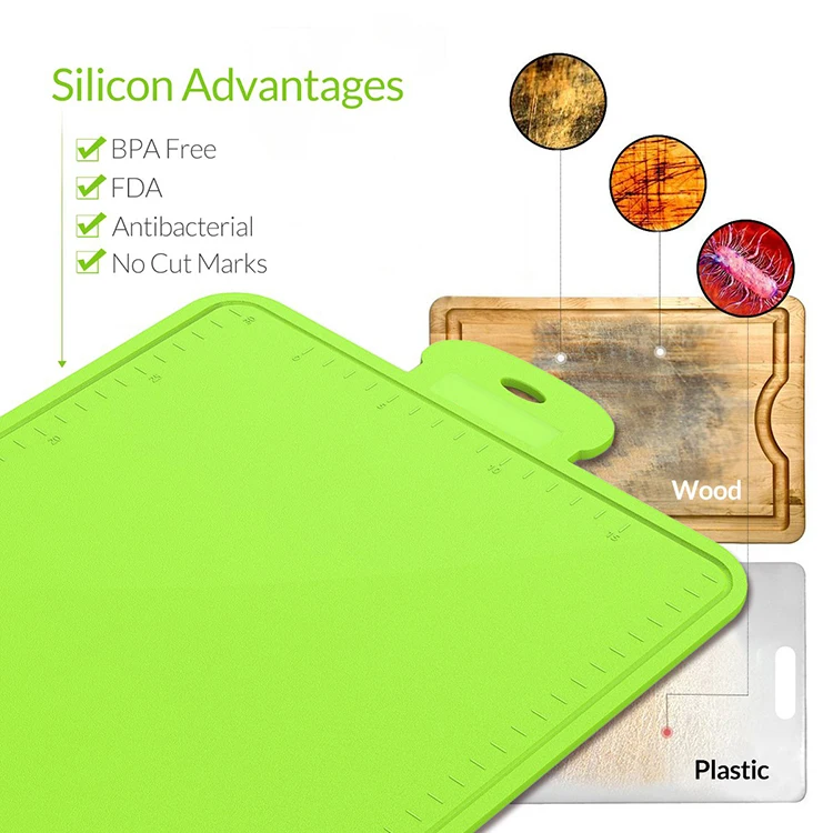 Non Slip Board Mat Folding Chopping Blocks Foldable Silicone Cutting