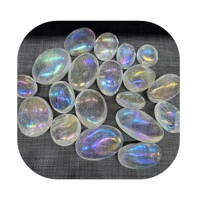 

New arrivals healing crystals wholesale massage gemstone natural angel aura clear quartz palm stones for sale