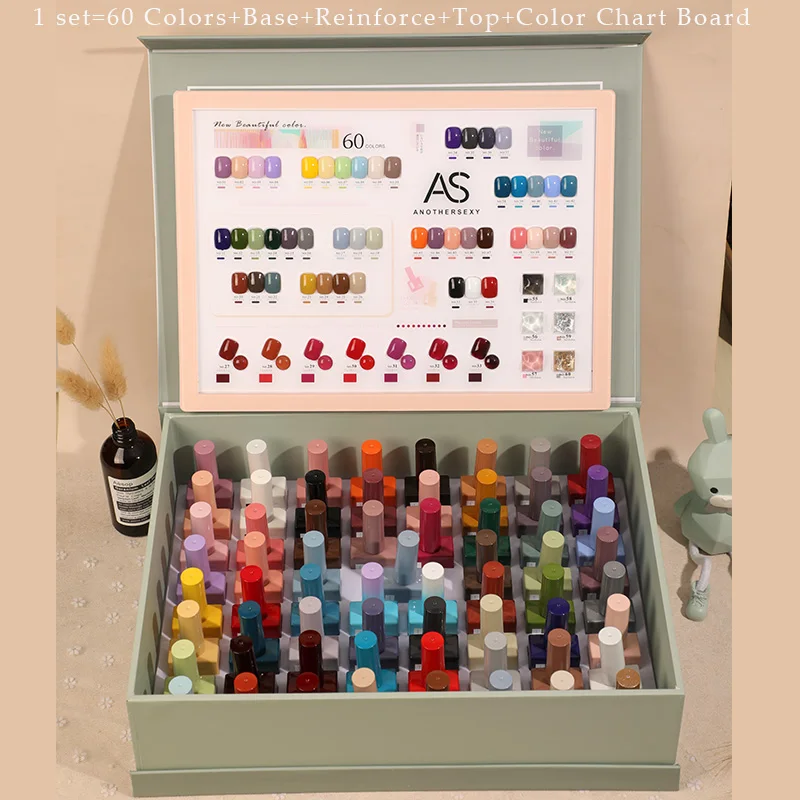 

60 Colors Private Label OEM ODM 3000 Color 15ml Vernis Permanent Soak Off Uv AS Nail Art Gel Polish