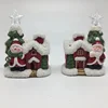 Artificial home & garden new design western handmade glazed santa&village&tree ceramic christmas decor