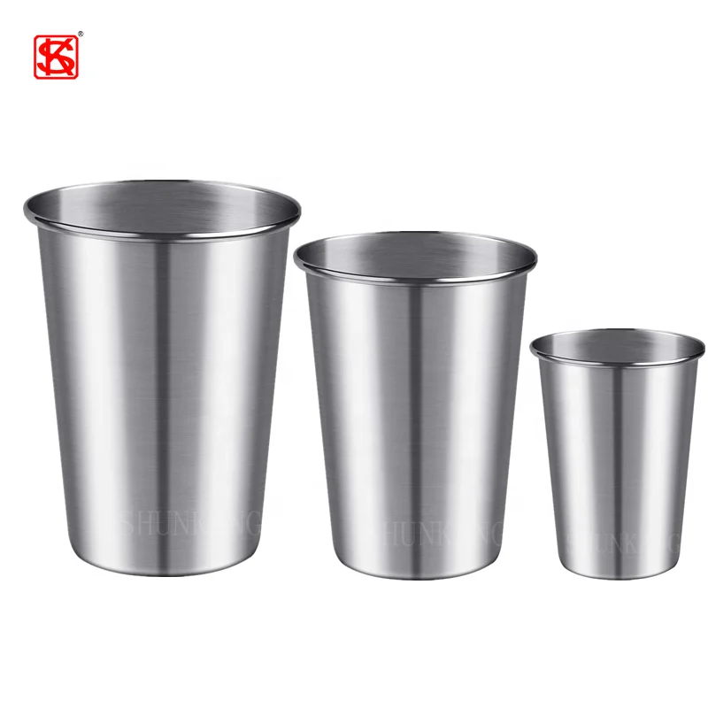 

Bar Tumbler Stainless Steel 304 Beer Cup Coffee Mug To Stack 12oz, Sliver