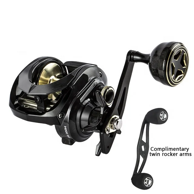 Carbon Fiber 6.4:1 Drag 10kg Bait Casting Fishing Reel Wheel Metal Spool 6+1BB Distance Ultralight Casting Reels for Saltwater