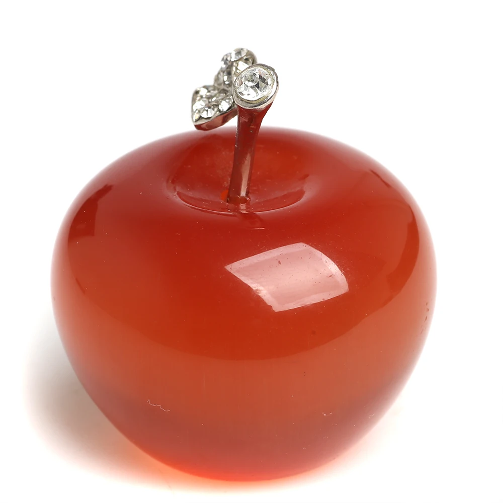 hjt 圣诞礼物紫色虎眼水晶苹果装饰品